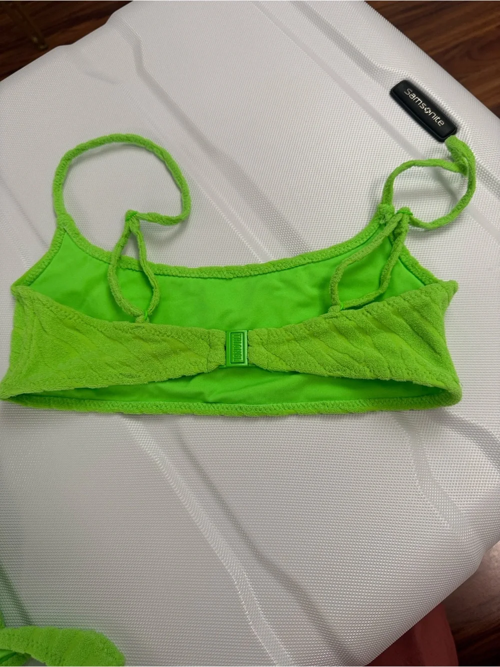 triangl swimwear Neon Lime Ribbed Bikini Set
